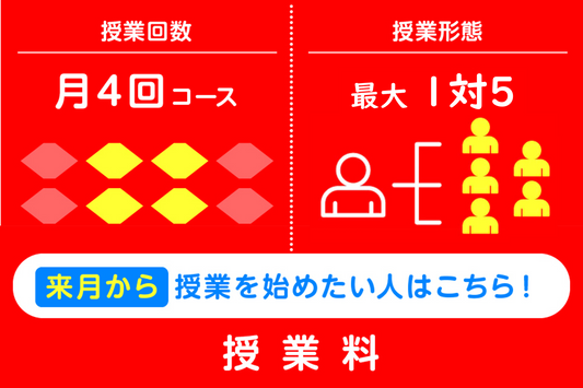 【海外居住者向け】月4回コース（来月からスタートの方）1対5まで